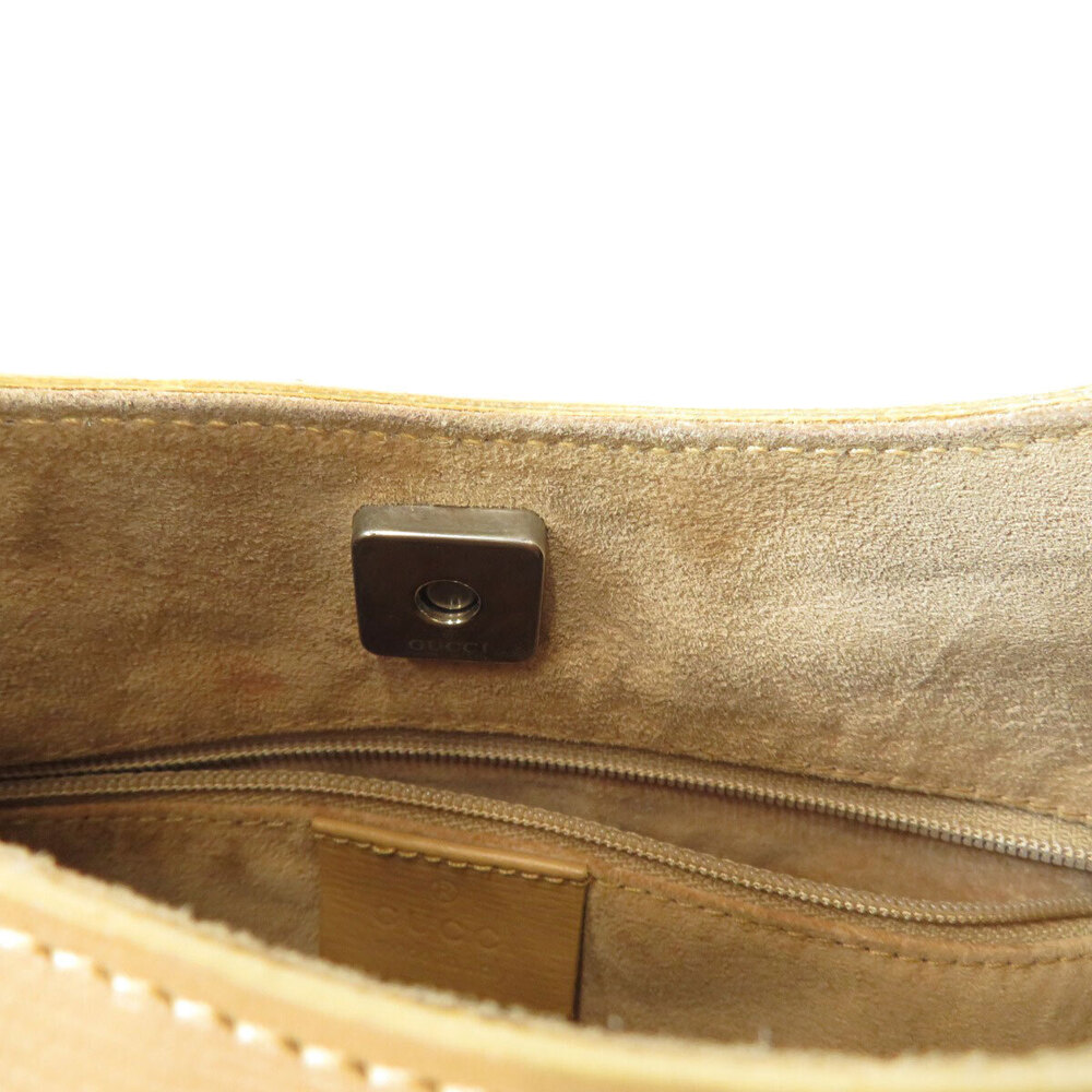Gucci beige leather hobo bag signature bamboo handle - Picture 8 of 10